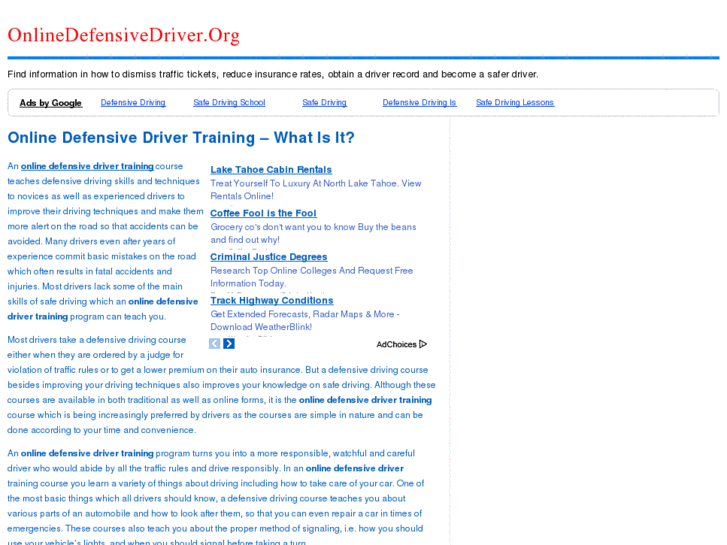www.onlinedefensivedriver.org