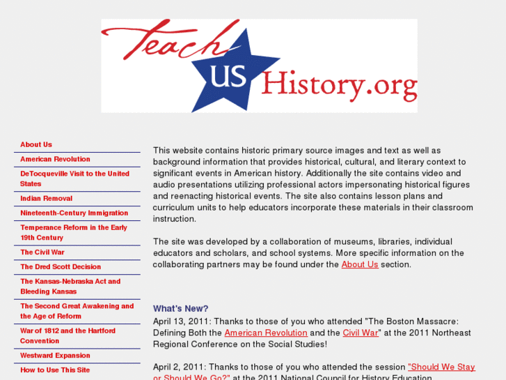 www.teachushistory.org