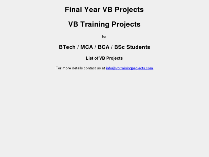 www.vbtrainingprojects.com