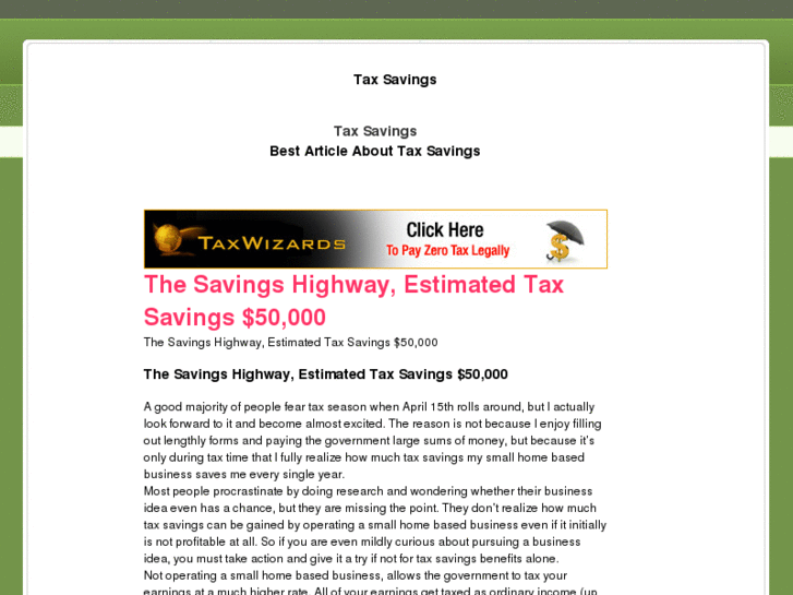 www.savingstax.net