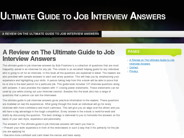 www.ultimateguidetojobinterviewanswers.com