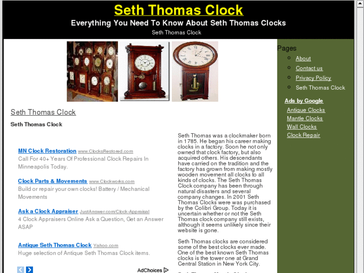 www.seththomasclock.org