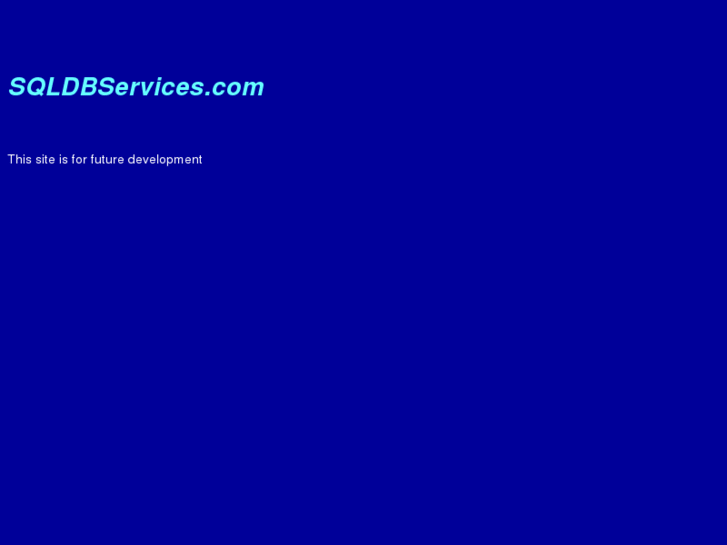 www.sqldbservices.com