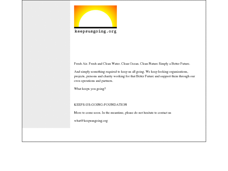 www.keepsusgoing.org