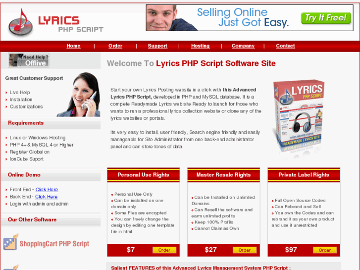 www.lyricsphpscript.com