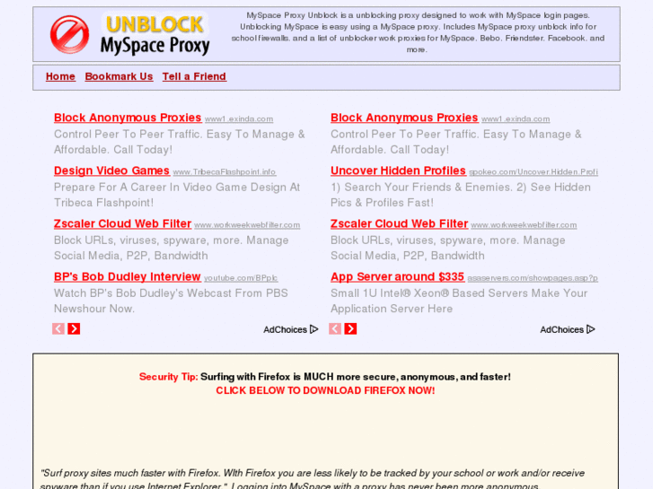 www.myspaceproxyunblock.com