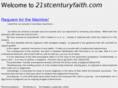 21stcenturyfaith.com
