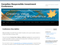 canadianresponsibleinvestmentconference.com