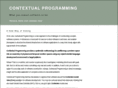 contextualprogramming.info