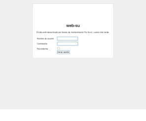 web-su.es: Web en fase experimental
Bienvenidos a la web de websu