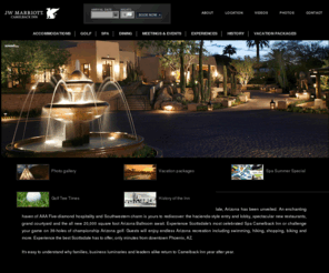 camelbackinn.com: JW Marriott Camelback Inn Scottsdale Resort and Spa
JW Marriott Camelback Inn Scottsdale Resort & Spa is minutes from Scottsdale's art and shopping district, and 9 miles from Sky Harbor International Airport. This legendary Scottsdale Resort has held it's AAA five-diamond status for well over 30 years now.