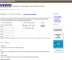 all-docs.com: Find the best domain names to register
Learn about the UNIX hosting plans for all machines and more domain hosting options.