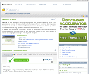 recuva.fr: Recuva.fr
Téléchargement gratuit de Recuva Récupérer des fichiers supprimés, pour Windows
