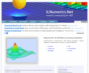 ilnumerics.net: ILNumerics.Net - numeric computing for .NET
ILNumerics.Net eases design and implementation of numeric algorithms for .NET. It brings n-dim arrays, complex numbers, linear algebra and 3D plotting controls.