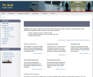 tc-soft.ro: TC-SOFT - evidenta clienti, furnizori, terti, aviz de insotire, bon consum, note plata,program NIR, note receptie
program de NIR, bonuri consum, note plata restaurant, pensiune, evidenta terti, clienti, furnizori