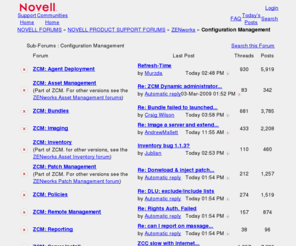 dfleet.co.uk: Configuration Management - NOVELL FORUMS
Configuration Management - 