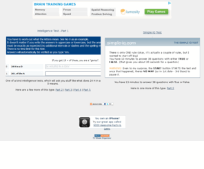 intelligence-test.net: Intelligence-Test.Net
This site contains 7 free and one of a kind IQ tests. They may not be so accurate, but should be very fun and entertaining to do.