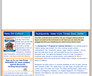 nutripoints.com: Nutripoints Home Page
Nutripoints: Healthy Eating Made Simple! Choose top-rated foods you love. Points track 26 key nutrients--all in one Nutripoint score for every food. No counting calories, carbs, protein, fat, cholesterol, vitamins, etc.