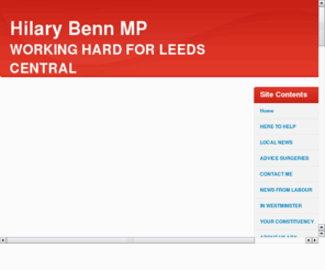 hilarybenn.org: HIlary Benn MP
Hilary Benn MP Leeds Central  Labour Party