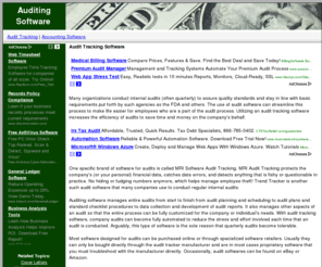 audittrackingsoftware.com: Audit Tracking Software -- Free Download
Tracking every phase of 17 different types of audits with free audit tracking software.