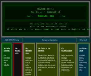 websitejim.com: Website Jim.com - HOMEPAGE
The directory to the Website Jim group of websites. 