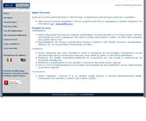 valueprocess.it: Value Process
Value Process è una società di consulenza direzionale composta da un team di professionisti altamente qualificati provenienti da realtà multinazionali della consulenza che progettano e sviluppano soluzioni organizzative e di business di eccellenza.