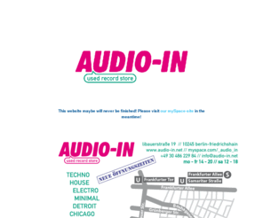 audio-in.net: AUDIO-IN
Used and rare Vinyls