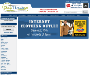 cheapthreads.net: Blank T-Shirts, Sweatshirts, Polo Shirts, Hanes, Jerzees, American Apparel, Champion
CheapThreads.net :  - Accessories Bags Caps Denim Shirts Dress Shirts Dresses Fleece Fleece - Pants Infants/Toddlers Loungewear Outerwear Shorts Sport Shirts Sweaters T-Shirts - Men T-Shirts - Women T-Shirts - Youth Tank Tops - Men Tank Tops - Women Towels Windshirts Workwear womens clothing, mens clothing, clearance apparel