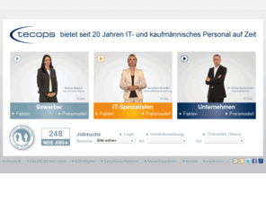 tecops-personal.net: TECOPS - Zeitarbeit und Projektarbeit - Personaldienstleistung
TECOPS bietet seit 20 Jahren Zeitarbeit und Projektarbeit im IT- und kaufmännischen Bereich.
