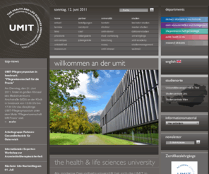 umit.at: UMIT - Home - private universität für gesundheitswissenschaften, medizinische informatik und technik
