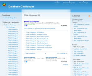 sqlserverchallenges.com: TSQL Challenge 25 | Database Challenges
