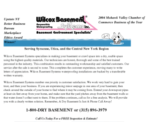 wilcoxbasementsystems.net: Wilcox Basement Systems, Inc.
Basement waterproofing. Hire with Confidence and Security. Hire a Basement Systems Dealer!