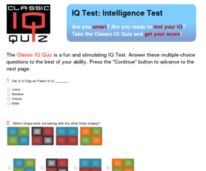 classiciqquiz.net: IQ Test - Free IQ Test
IQ Test - take a Free IQ Test Today!