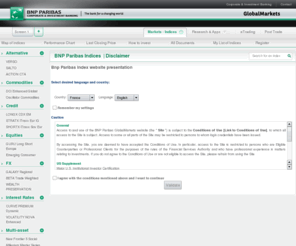 bnppindex.com: Disclaimer
Global Markets: BNP Paribas Indices | Disclaimer. BNP Paribas Indices disclaimer page.