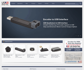 usdigitalrobot.com: US Digital Motion Control Products | Optical Encoders, Inclinometers & Motion Control Components
US Digital designs and manufactures optical encoders, inclinometers & motion control components. Our complete product line includes either absolute or incremental optical encoder & inclinometer products, stepper motors, PC interfaces, digital readouts, sw