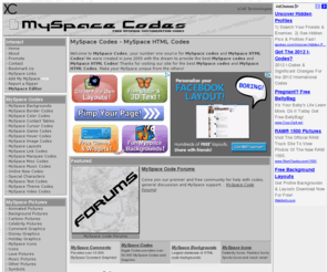 myspace-codes.com: MySpace Codes - Free MySpace HTML Codes
MySpace Codes and MySpace HTML codes