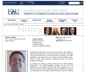 polithist.net: FAU Department of History - Ronald L. Feinman
