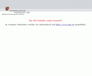 uni-linz.ac.at: Johannes Kepler Universität (JKU) Linz - alte Website
