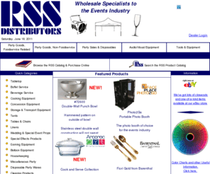 rssd.com: RSS Distributors - Wholesale Specialists to the Events Industry
RSS Distributors - Wholesale Specialists to the Events Industry