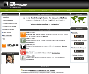 whsoftware.org: Locksmith Software By WH Software | World Leaders in Master Keying and Key Coding
Locksmith Software by WH Software, Key Code Software, Master Keying Software, Key Management Software, Hardware Scheduling Software and Key Blank Identification