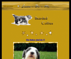 lum-bi-ni.de: Lum-Bi-Ni Bearded Collies
Kleine VDH Hobbyzucht in der Eifel. Hier erfahren Sie mehr über unsere Bearded Collies und Tibet Terrier
