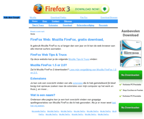 firefoxweb.nl: FireFox Web: Mozilla FireFox, gratis download,
Op FireFox Web kan je Tips & Trucs en andere  