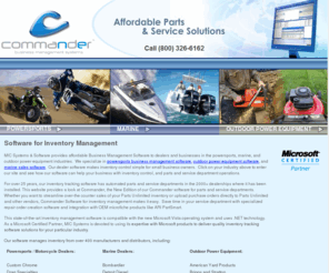 powersportsoftware.com: Small Business Inventory Management and Tracking Software for Power Sports, Marine and Outdoor Power Equipment Dealers
CommanderNE.com has business inventory tracking software and dealer software for power sports, marine and OPE. Find inventory software for motorcycle parts, atvs, boats and power equipment including lawn mowers.
