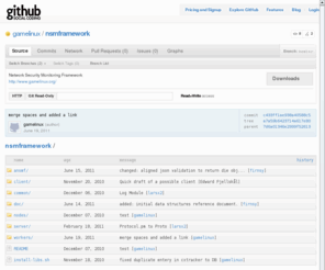 nsmframework.org: gamelinux/nsmframework - GitHub
Network Security Monitoring Framework
