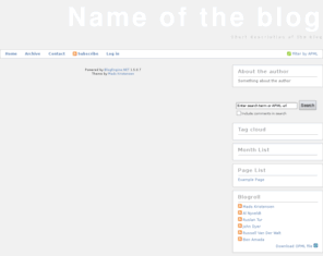 gregoryadampearson.com: Name of the blog | Short description of the blog
Short description of the blog