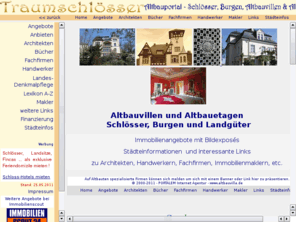 traumschloesser.net: Schloss, Schlösser, Traumschlösser, Wasserschlösser, Wasserschloß, Burg, Burgen, Luftschlösser, Traumschloß, am, in, Schlösser, Denkmalschutz Informationen für Altbauten und Altbausanierung, Wiesbaden
Schloss, Schlösser, Traumschlösser, Wasserschlösser, Wasserschloß, Burg, Burgen, Luftschlösser, Traumschloß, am, in, Schlösser, Denkmalschutz Informationen für Altbauten und Altbausanierung, Wiesbaden