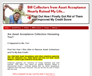 assetacceptance.org: Asset Acceptance
If Asset Acceptance debt is calling you, here are some tips to help.