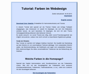 metacolor.de: Tutorial: Farben im Webdesign
