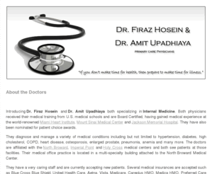 pompanodocs.com: Dr.Firaz Hosein
Information about the medical practice of Dr.Firaz Hosein, Dr. Amit Upadhiaya, Internal Medical doctor, serving Coral Springs and South Florida area.