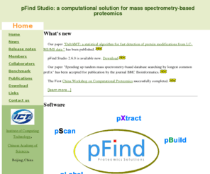 pcluster.org: pFind Studio: a computational solution for mass spectrometry-based proteomics
